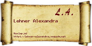 Lehner Alexandra névjegykártya